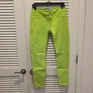Abercrombie & Fitch Green Ankle Cropped Jeans